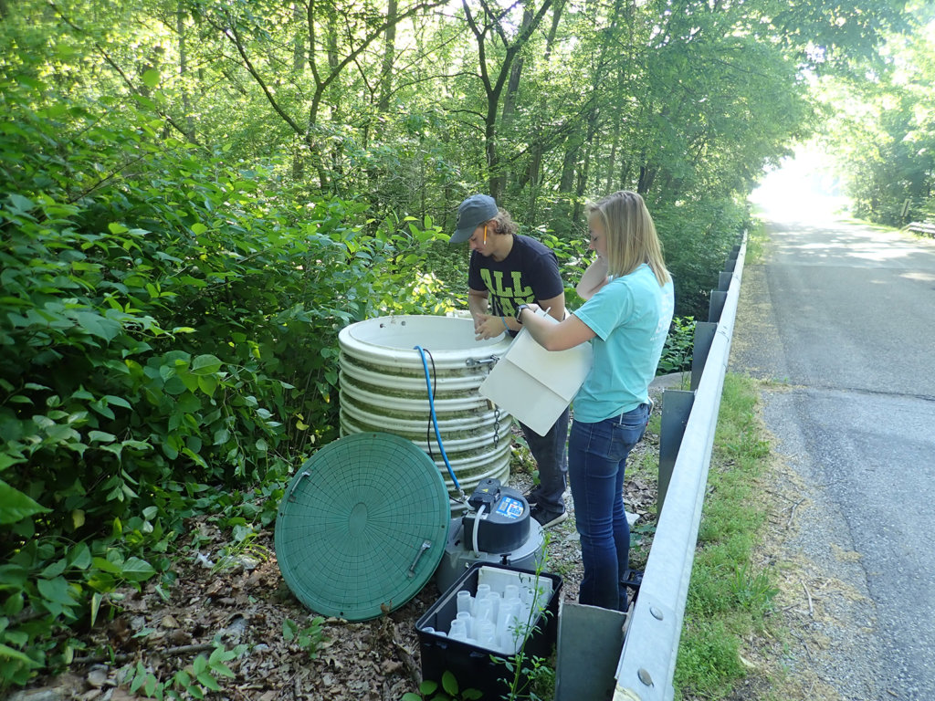 collecting water samples